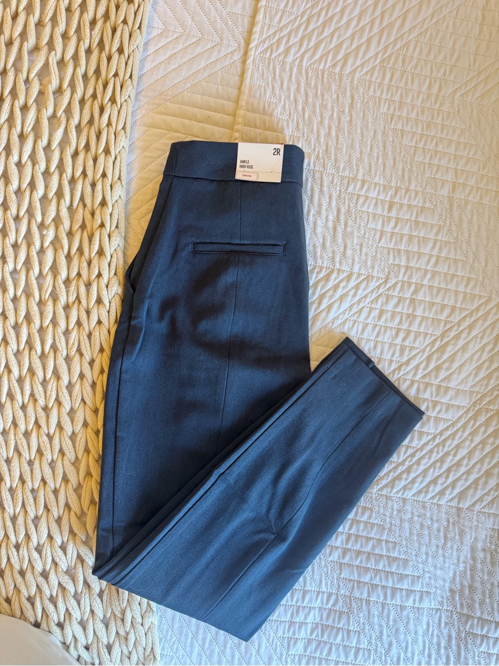 NWT Express Ankle High Rise Dress Pants, Navy